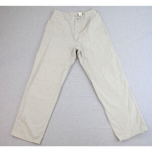 Calvin Klein Pants Mens Size 33 x 32 Beige Chino Flat Front Straight Leg Cotton